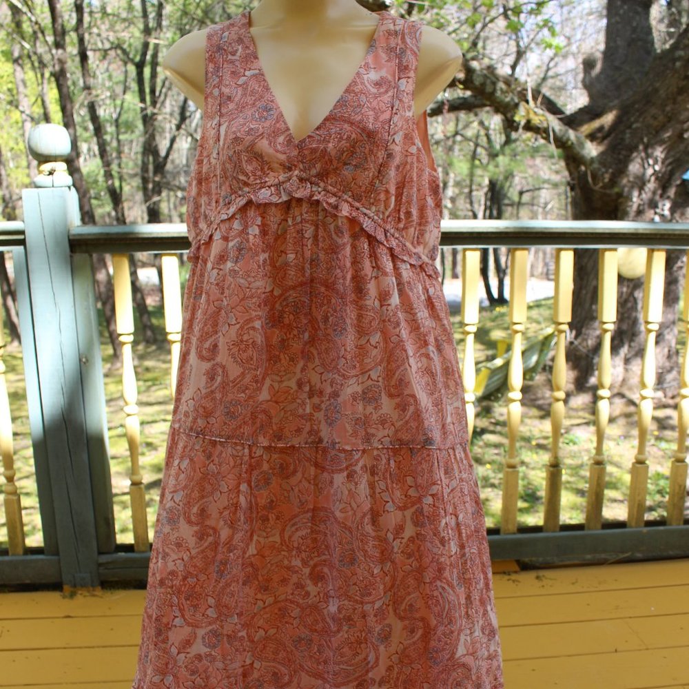 NWT Rachel Zoe Boho Flora Sleeveless Dress Empire Waist and Lined Size M